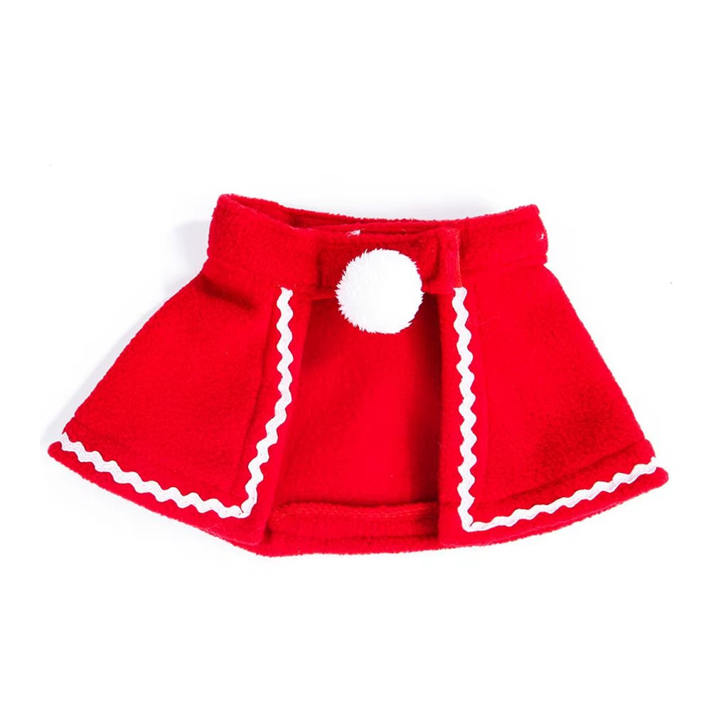 Cute Winter Pet Cloak Dog Cat Christmas Clothes Warm Puppy Santa Red Scarf Hat Head Funny Christmas Pet Costume Dog Cat Cloaks