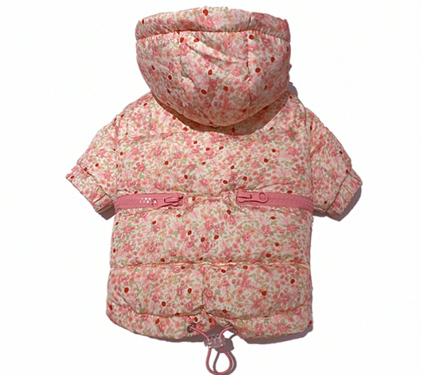 Pet autumn and winter white duck down jacket, Maltese Teddy, Schnauzer dog and cat cute and warm down jacket