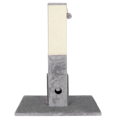 79Cm Tall Cat Scratching Post with Balls Massage Brush and Carpet Base