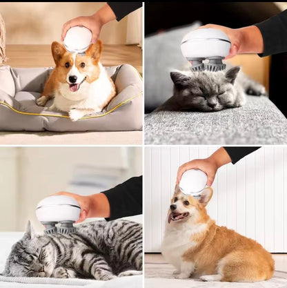Electric Head Scalp Massager with 4 Kneading Massage Heads Body Deep Tissue Massager for Hair Growth Relaxtion and Cat Pet Claw