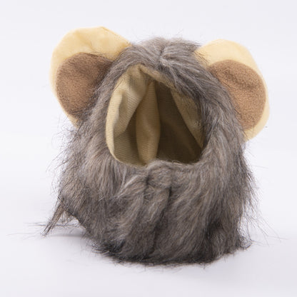Cat lion head set pet head set pet cat dog wig lion head set pet dog hat