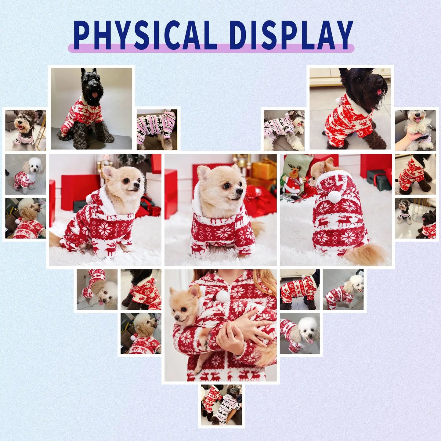 Christmas Cat Dog Winter Warm Home Clothing Puppy Festive Atmosphere Clothing Super Soft Coral Velvet Pet Clothing Supplies