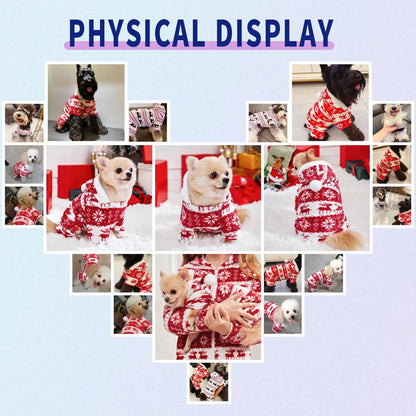 Christmas Cat Dog Winter Warm Home Clothing Puppy Festive Atmosphere Clothing Super Soft Coral Velvet Pet Clothing Supplies