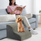 2-Tier Dog Ramp Pet Stairs with Washable Cover and High-Density Foam