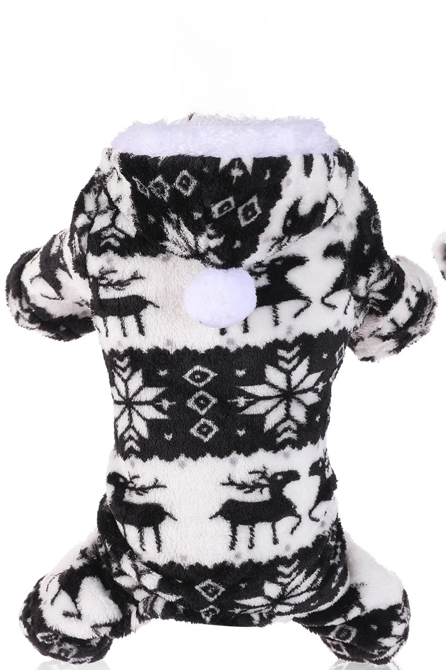 Christmas Cat Dog Winter Warm Home Clothing Puppy Festive Atmosphere Clothing Super Soft Coral Velvet Pet Clothing Supplies