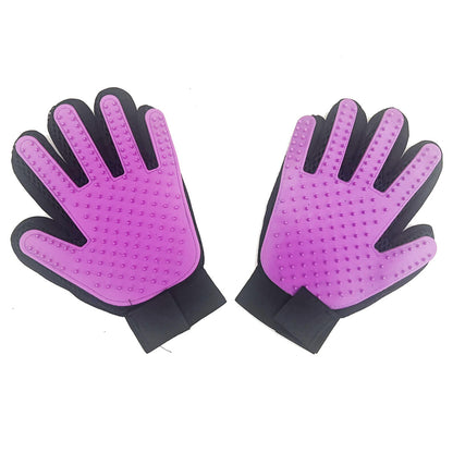 Pet Dog Cat Grooming Glove Deshedding Brush Fur Remover Mitt Left Right Hand