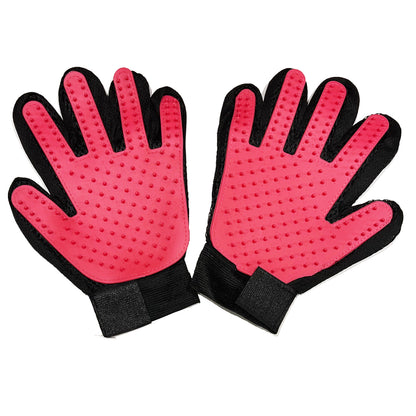 Pet Dog Cat Grooming Glove Deshedding Brush Fur Remover Mitt Left Right Hand