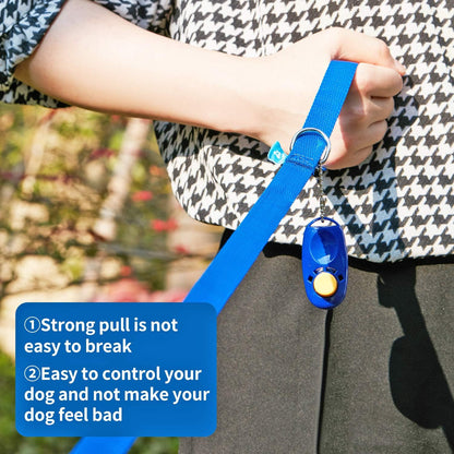 15/20/30/50/100 Ft Long Dog Training Leash with Clickers for Small, Medium and Large Dogs or Cats (30 Feet, Blue)