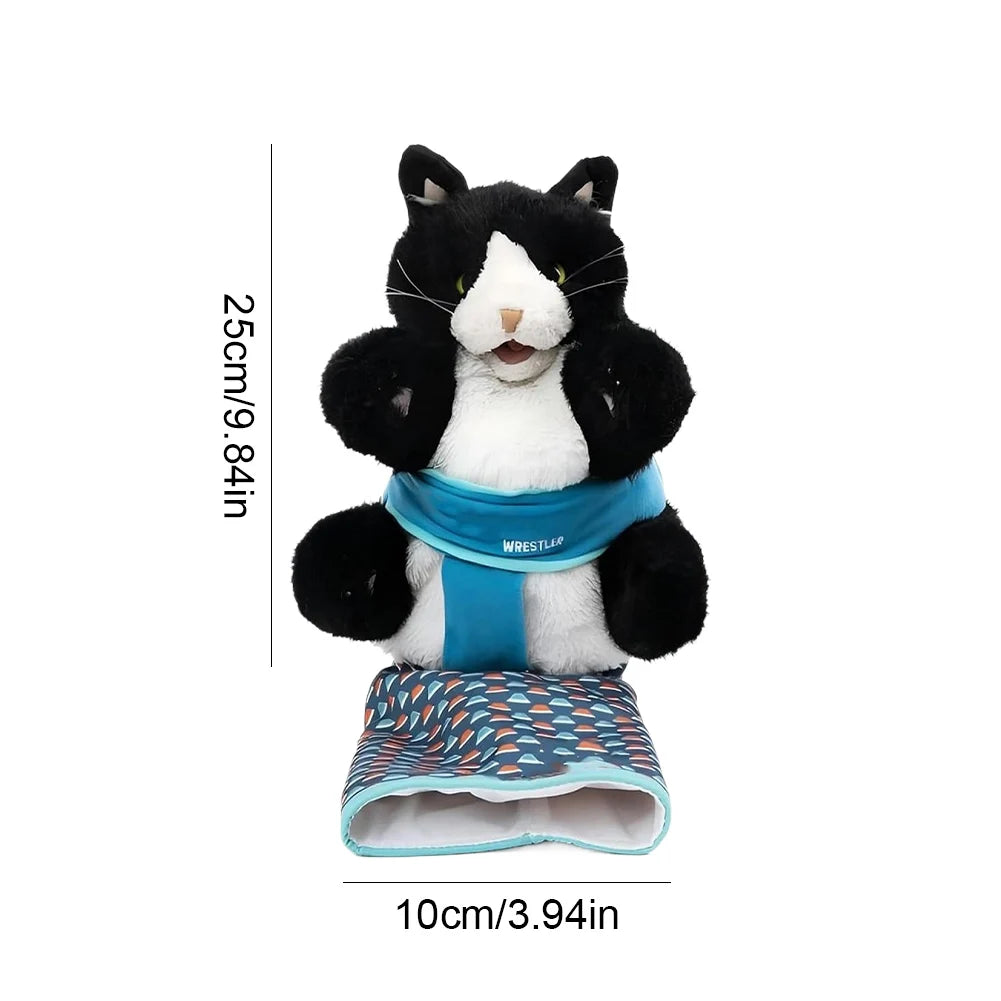 1/2PCS Cat Puppet Wrestler Wrestling Glove with Sturdy Padding Interactive Cat Toy Plush Cat Wrestle Toy Animal Hand Glove Toys