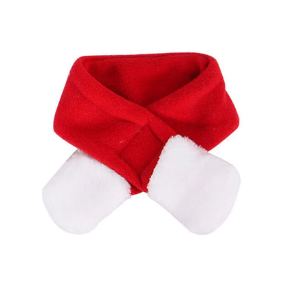 Cute Winter Pet Cloak Dog Cat Christmas Clothes Warm Puppy Santa Red Scarf Hat Head Funny Christmas Pet Costume Dog Cat Cloaks