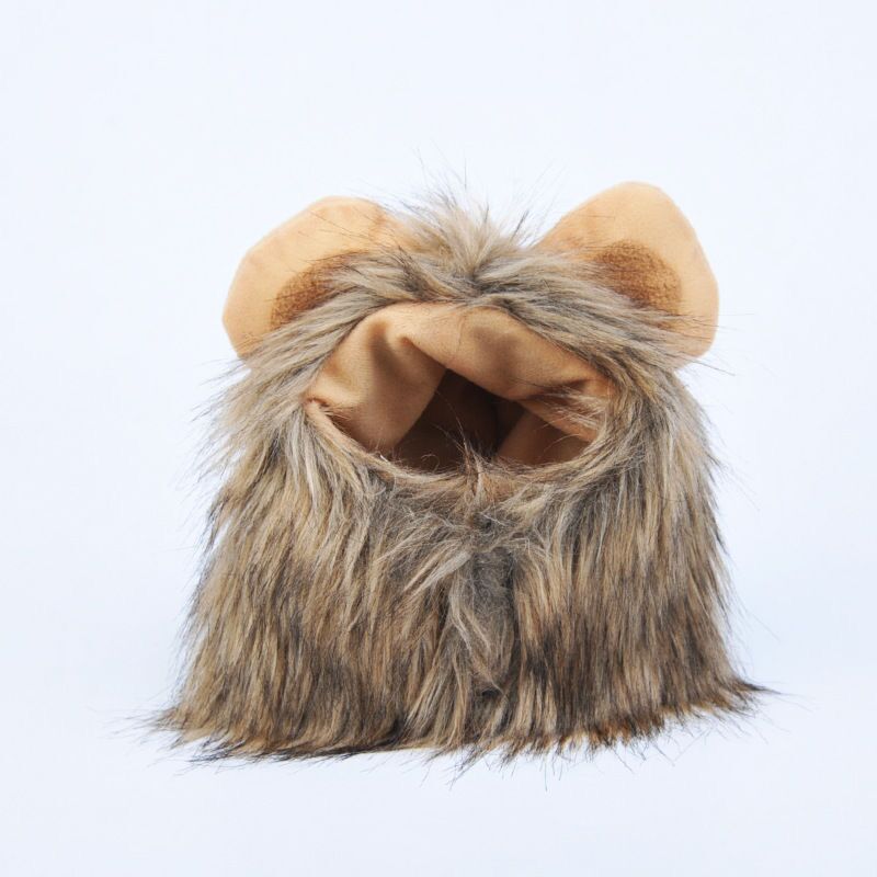 Cat lion head set pet head set pet cat dog wig lion head set pet dog hat