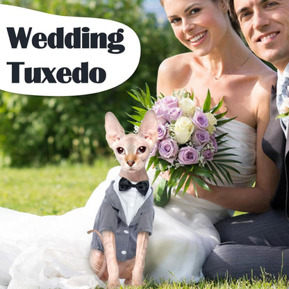 Cat tailcoat costume and bow tie Halloween wedding jumpsuit