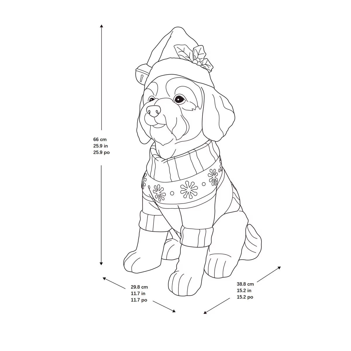 26 Inch Christmas Dog Greeter